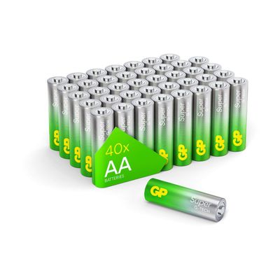 GP Super Alkaline AA Batterijen - voordeelpak 40 stuks
