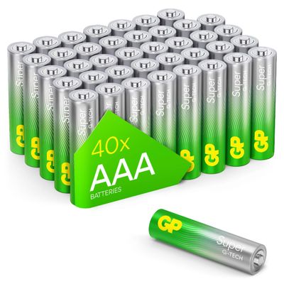 GP Super Alkaline AAA Batterijen - voordeelpak 40 stuks