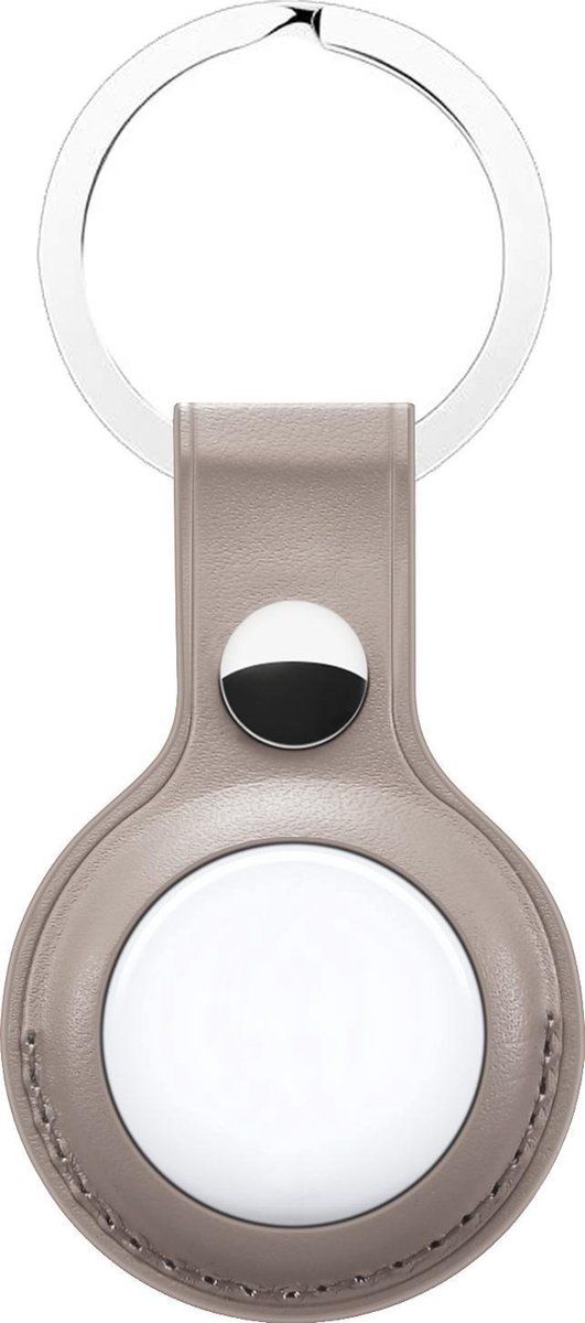 Hoco Protective Leather Keychain for Airtag - Khaki