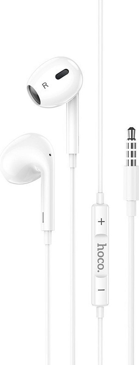 Hoco M1 Max Earphones with Mic - 3 5mm aux jack (White)
