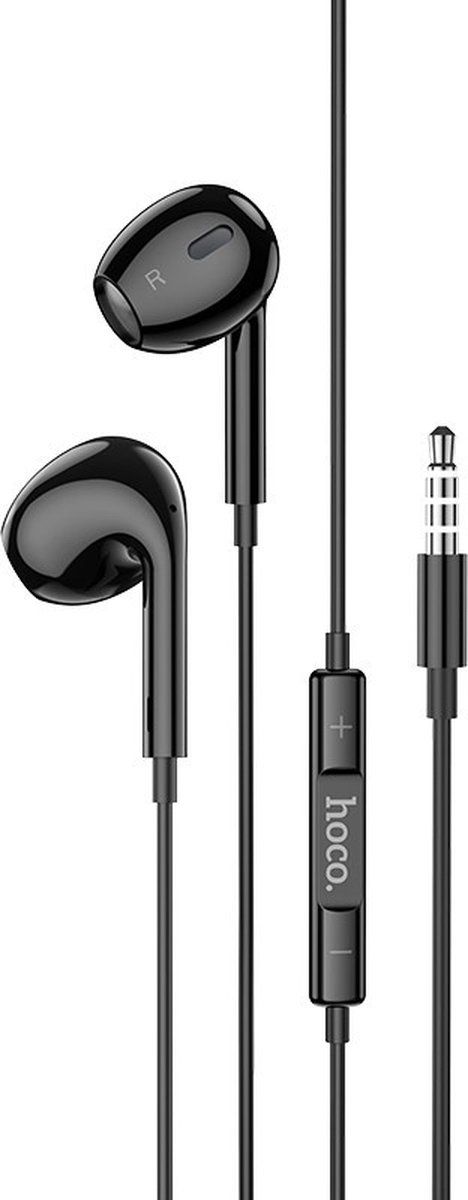 Hoco M1 Max Earphones with Mic - 3 5mm aux jack (Black)