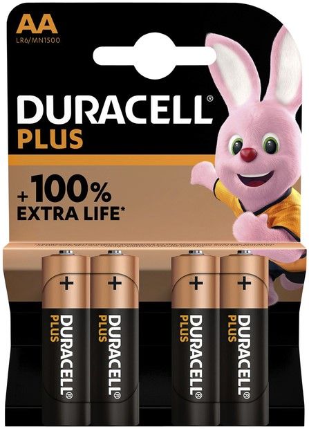 Duracell Plus Alkaline AA (4-pack)