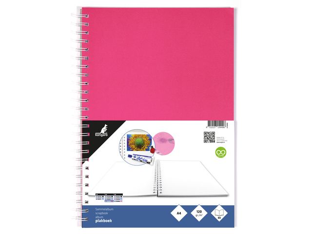 Plakboek Kangaro A4 120 gr 40 Vel Voorkant Roze