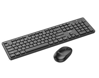 Hoco Black Wireless Keyboard + Mouse set - QWERTY - incl Dongle