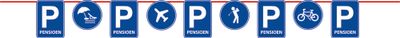 Pensioen Parkeerbord Vlaggenlijn - 10 meter