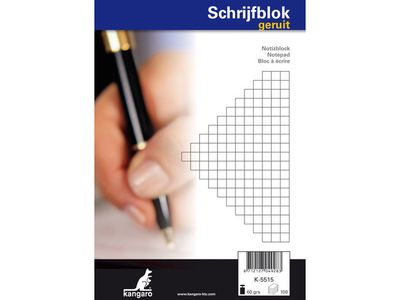 Schrijfblok Kangaro A5 Ruit 5mm 60 Grs 100 Blad
