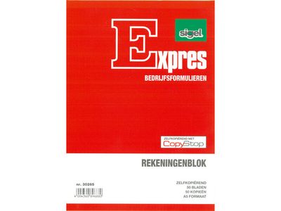 Rekeningblok Sigel Expres - Zelfkopierend - A5 - 2x50 Blad
