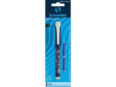 Rollerball Schneider Easy M - Blauw - Op Blister Met 2 Inkt