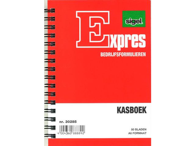 Spiraal Gebonden Kasboek Sigel - A6 - Staand - 50 Blad