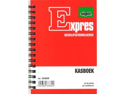 Spiraal Gebonden Kasboek Sigel - A6 - Staand - 50 Blad
