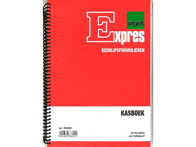 Spiraal Gebonden Kasboek Sigel - A5 - Staand - 50 Blad