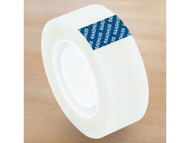 Plakband Raadhuis Invisible 19 mm x 33 m voor B1 Afrolapparaat