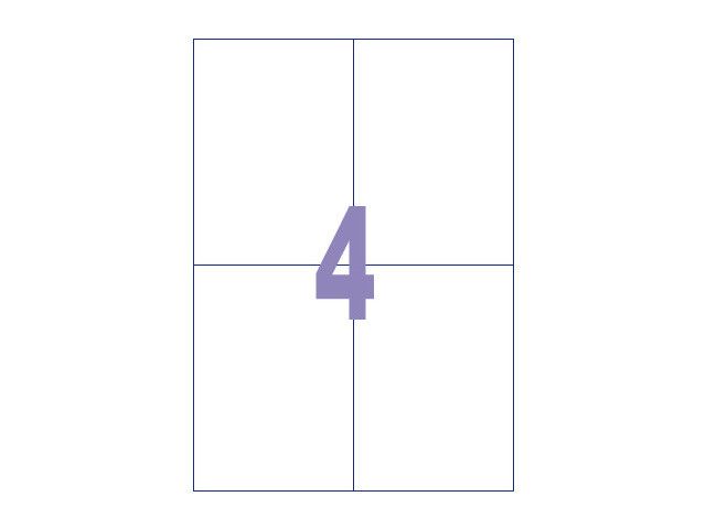 Etiket Kangaro ILK 105x148mm Doos 100 Vel 4 Etiketten Per Vel