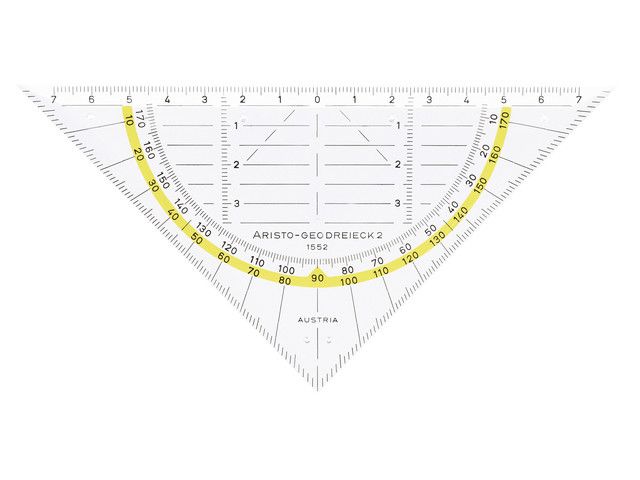 Geodriehoek Aristo 14cm