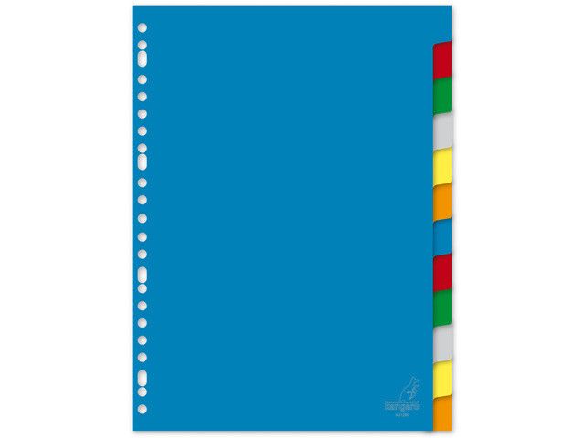 Kangaro A4 Tabblad Blanco PP 120 Micron  23 Gaten  12 Stuks