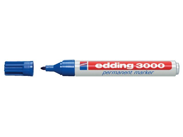 Edding 3000 Permanent Marker Blauw  1.5-3mm  10 Stuks