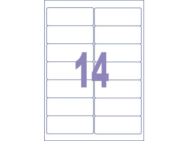 Label Kangaro 99 1 x 38 1 mm 25 Vel 14 Etiketten per Vel