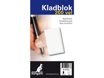 Kladblok Kangaro 11 5 x 19 8 cm ±200 Vel met Dekblad