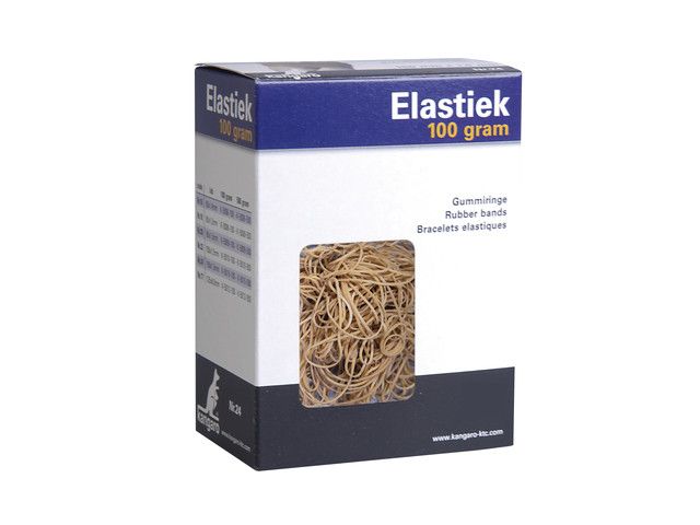Elastiek Kangaro nr. 20 90x1 5mm 100gr Naturel