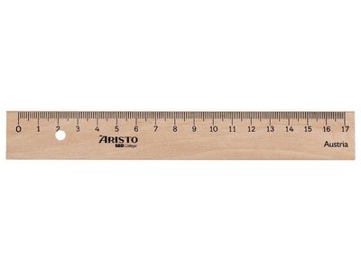 Aristo Liniaal 17 cm Hout met Metaalinleg