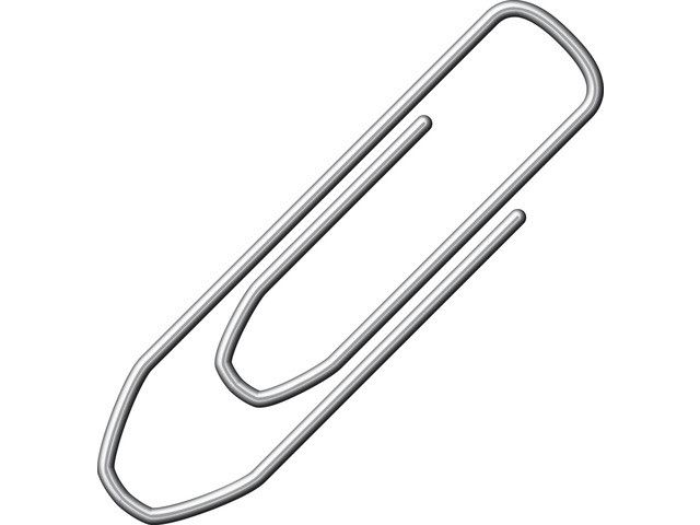 Paperclips Alco 32mm Hoekig  Verzinkt  Doos 75 Stuks
