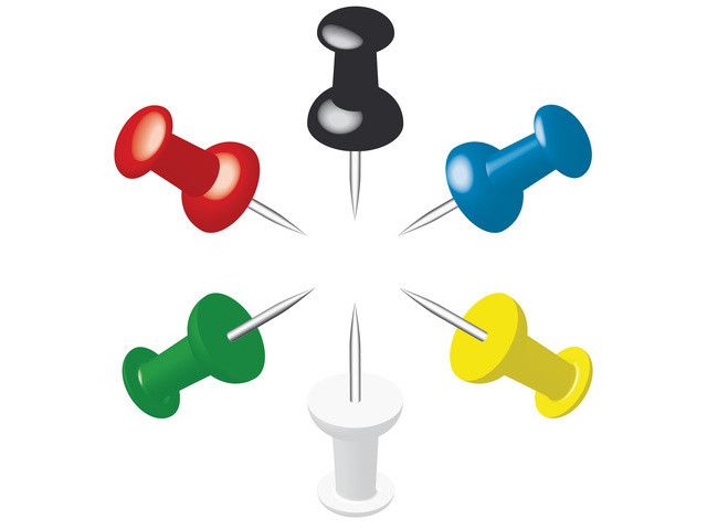 Pushpins Alco Assorti  Doosje à 25 Stuks