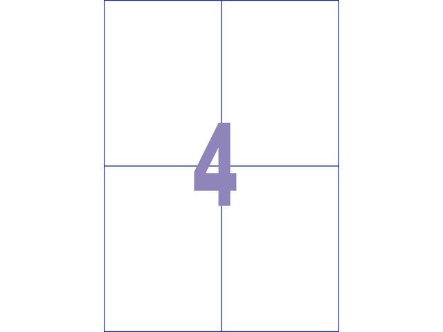 Etiket Kangaro ILK 105x148mm Doos 25 Vel 4 Etiketten Per Vel