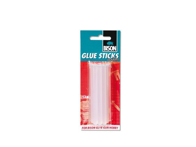 Bison Glue Sticks Hobby 12 Stuks - Doorsnee 7 mm Transparant