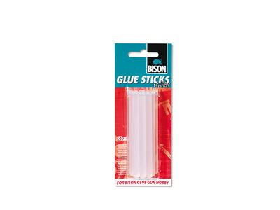 Bison Glue Sticks Hobby 12 Stuks - Doorsnee 7 mm Transparant