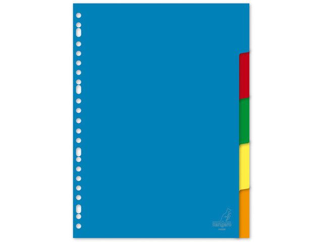 Kangaro A4 Tabblad Blanco PP 120 Micron  23 Rijen  5 Stuks