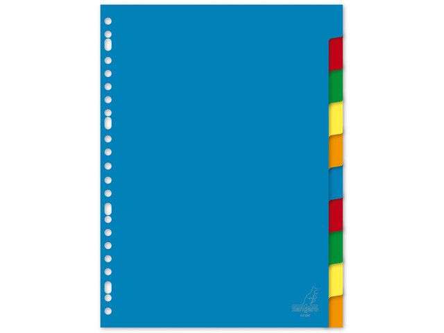 Kangaro A4 Tabblad Blanco PP 120 Micron  23 Rijen  10 Stuks