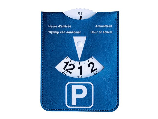 Parkeerschijf Kangaro Blauwe Kunstlederen Houder