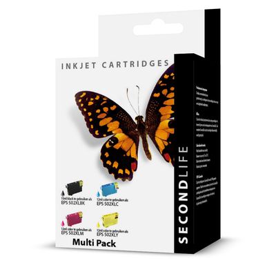 SecondLife - Multipack Epson 502 XL BK  C  M &amp; Y