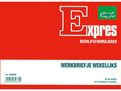 Werkbriefje Sigel Expres - A5 - Wekelijks - 50 Blad
