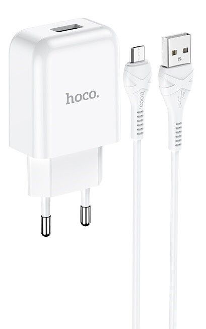 Hoco Vigour Travel Charger Set Micro USB - White
