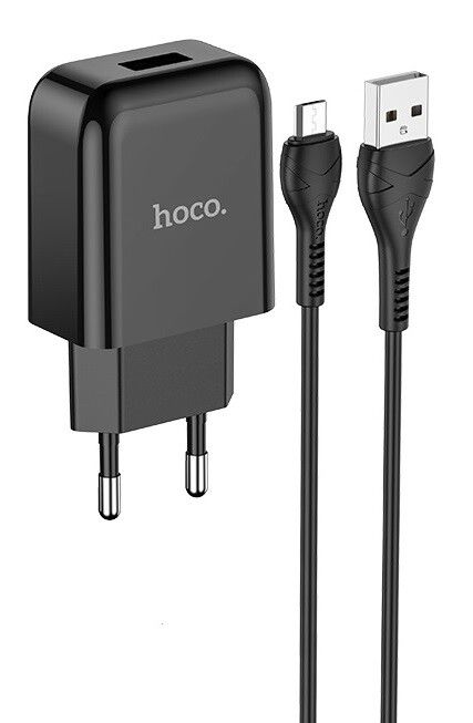 Hoco Vigour Travel Charger Set Micro USB - Black