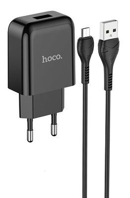 Hoco Vigour Travel Charger Set Micro USB - Black