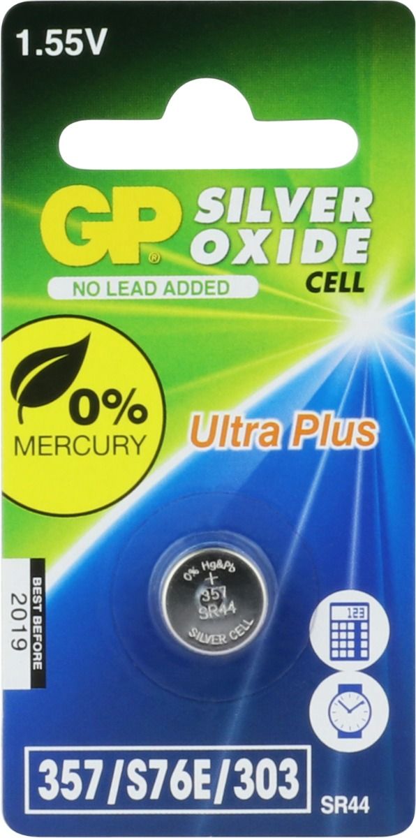 GP Horlogebatterij 357 (SR44W) High Drain (1-pack)