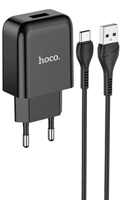 Hoco Vigour Travel Charger Set USB-C - Black