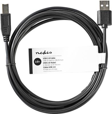 USB 2.0 Printer Kabel A Male - B Male - 2 meter