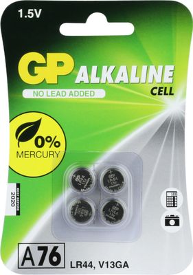 GP Alkaline 76A (V13GA / L1154) Knoopcel Batterijen (4-pack)