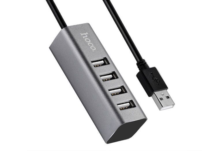 Hoco Charge&amp;Synch 4 poorts HUB Cable - USB-A