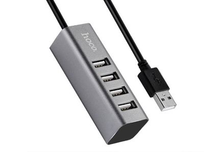 Hoco Charge&amp;Synch 4 poorts HUB Cable - USB-A
