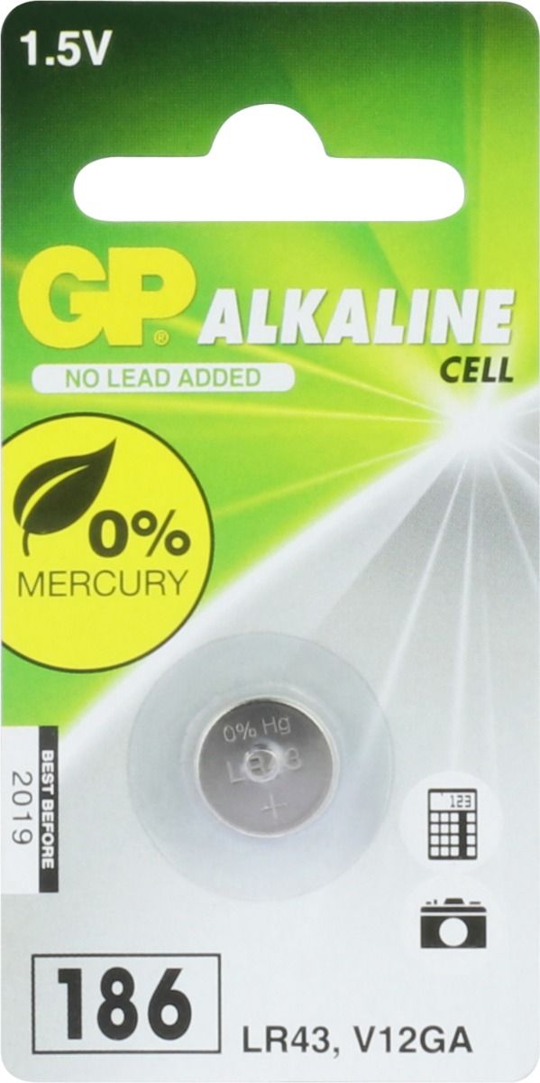 GP Alkaline 186 (V12GA / L 1142) Knoopcel Batterij (1-pack)