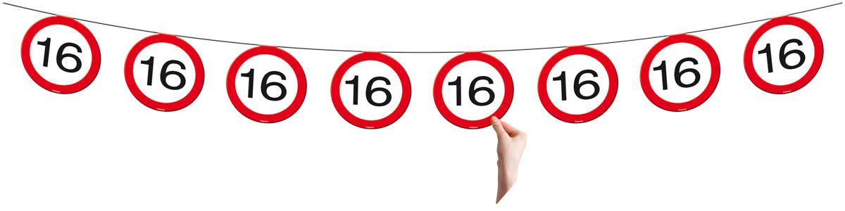 16 jaar Verkeersbord Slinger - 12 meter