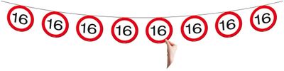 16 jaar Verkeersbord Slinger - 12 meter