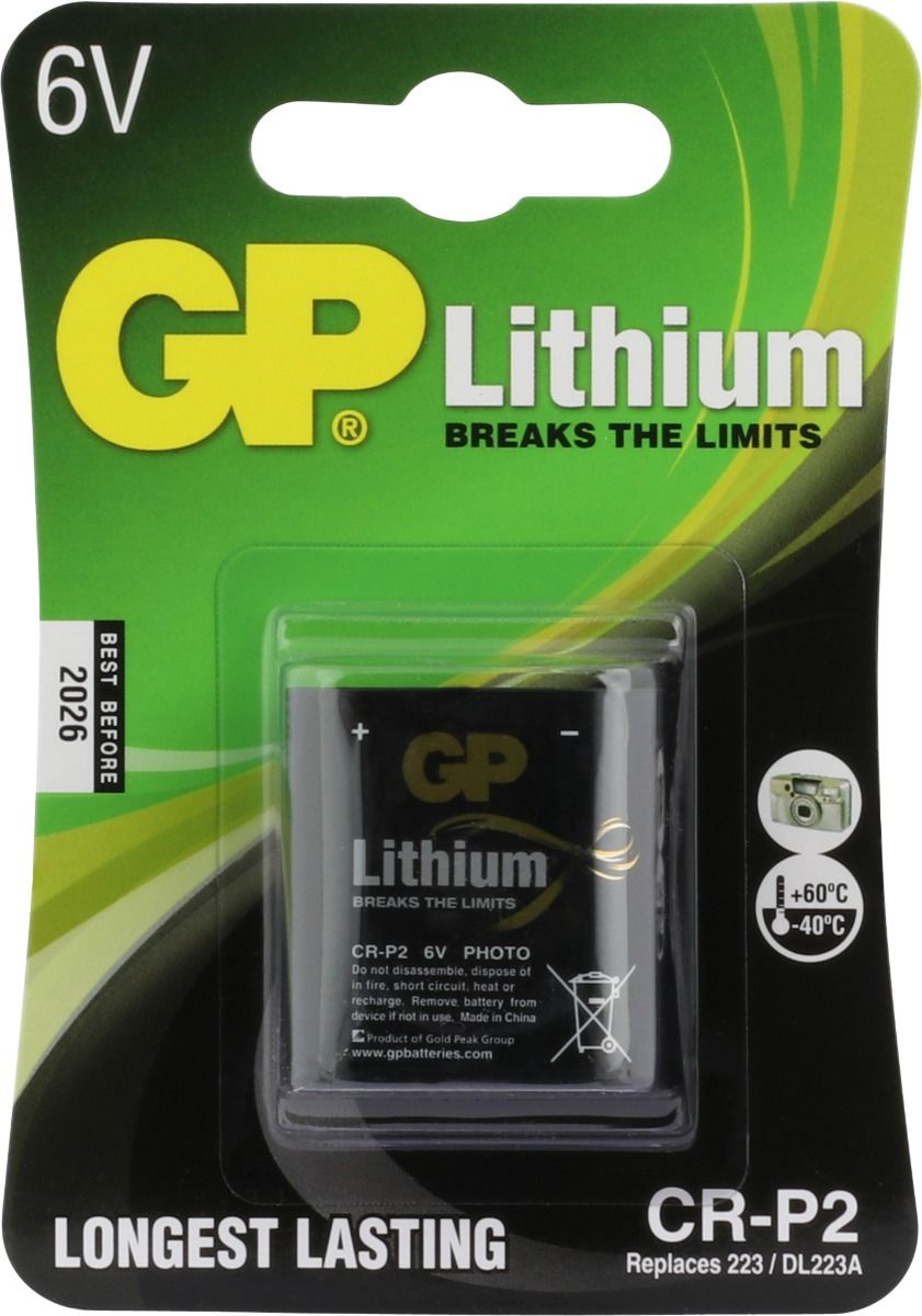 GP Photo Lithium CRP-2 (DL223A) Batterij (1-pack)