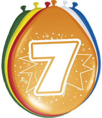 7 Jaar Ballonnen - 8 stuks