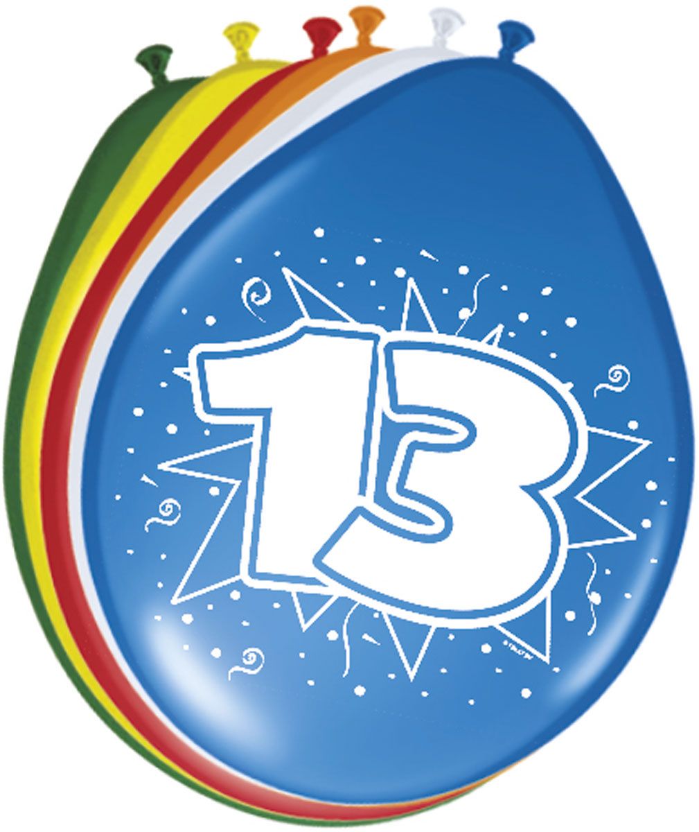 13 Jaar Ballonnen - 8 stuks