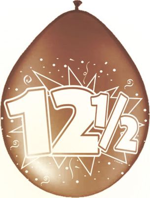 12 5 Jaar Ballonnen Koperen jubileum - 8 stuks